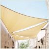 ColourTree 16' x 16' x 22.6' Beige Sun Shade Sail Right Triangle CTSLRT16 - Canopy Mesh Fabric UV Block UPF50 - Commercial Heavy Duty - 190 GSM - 3 Years Warranty (We Make Custom Size)