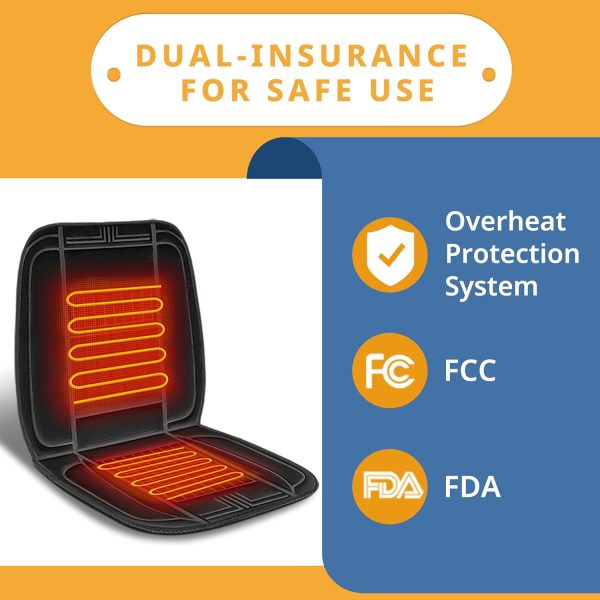 Heated Seat Cover with Fast&Constant Heat, 22'' Wide Larger Chair Pad for Cold Days - Image 6