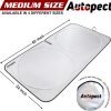 Windshield Sun Shade, Foldable Sun Blocker for Car, Truck, SUV Automotive Interior Sun Protection, Reflective Shade for Front Windshield with Mirror Cut-Out Keeps Car Cool (Medium) - Image 2